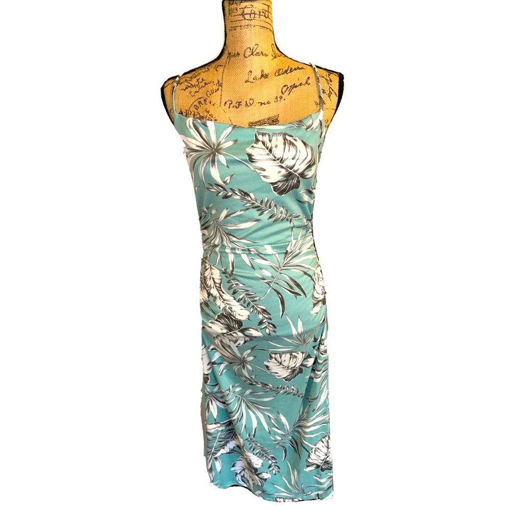 Midi backless spring floral dress